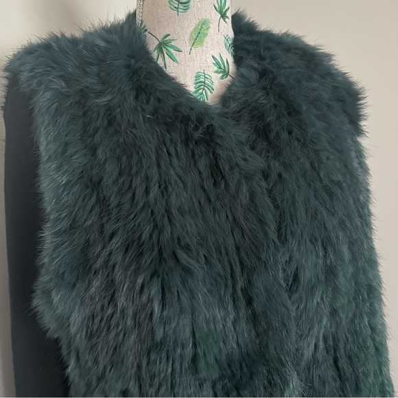 Ethical Lady Luxe Fur Vest 🖤NWT🖤Green - Picture 12 of 16